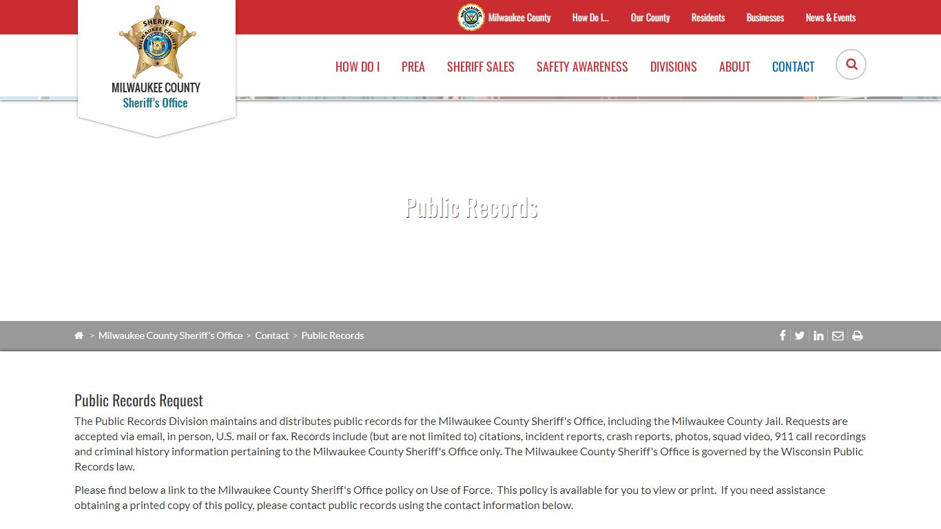 County of Milwaukee | Public Records